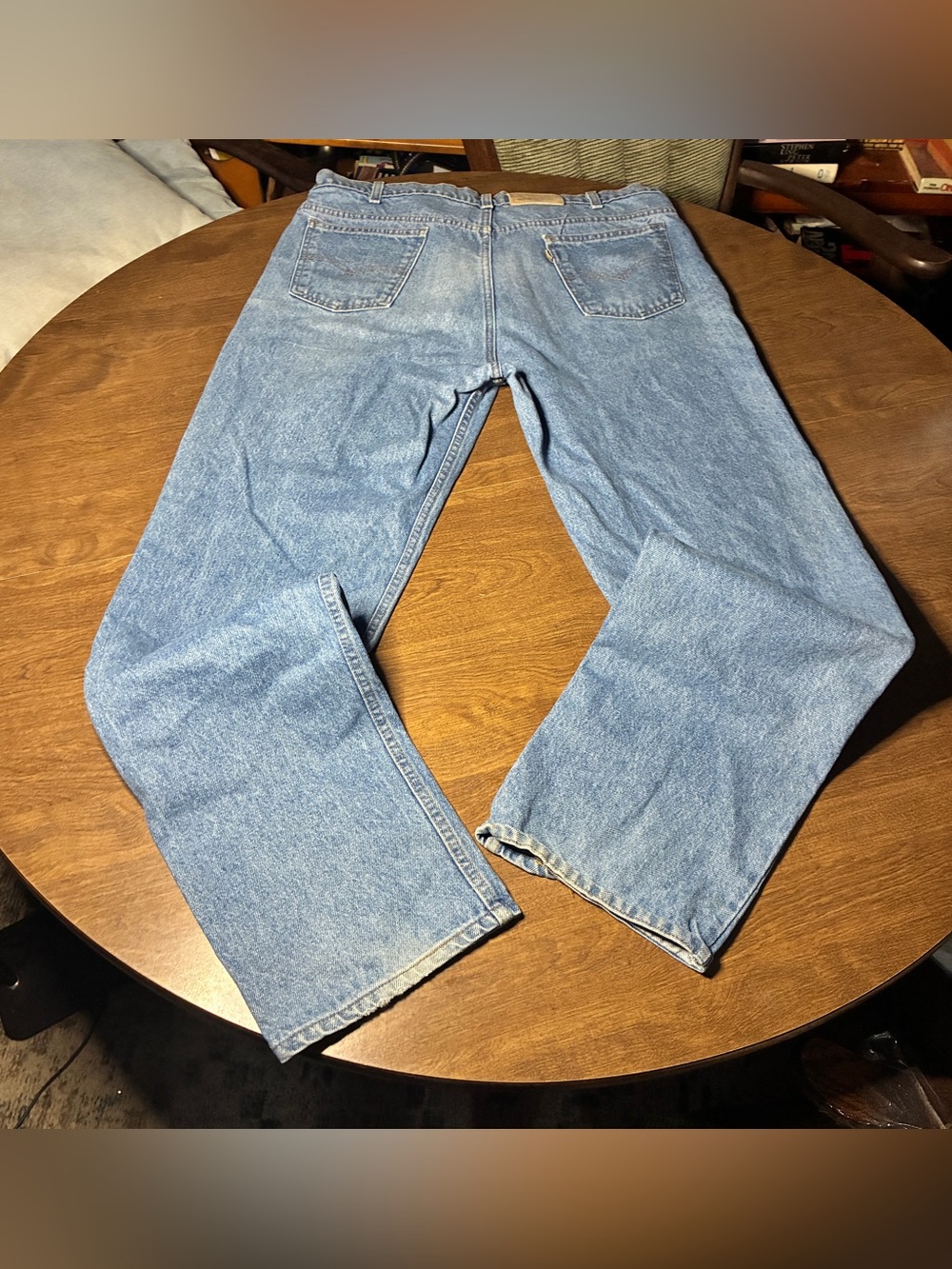 Levi’s 540 Jeans Mens 42x35 Blue Denim Brown Tab Made USA Vintage (1) - Picture 2 of 15